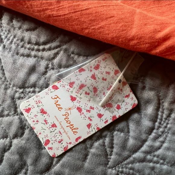 NWT Free People Eyelet You A Lot Crop Orange - Picture 4 of 10